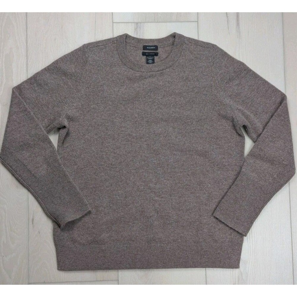 Halogen‎ 100% Cashmere Crew Neck Sweater Womens Size 1 Brown Long Sleeve